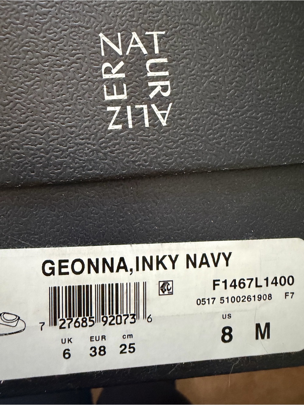 Naturalizer Geonna Inky Navy Shoes with White box - Picture 2 of 3